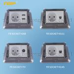 Aluminum Alloy 110V 250V Pop Up Floor Receptacle Waterproof