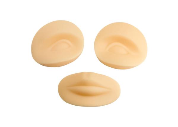 Yellow Silicone 3D Permanent Makeup Practice Skin Eyes And Lips Parts For Tattoo