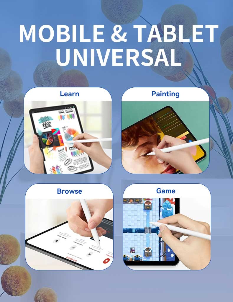 Battery Powered Tablet Stylus Pencil 2048 Levels Pressure Sensitivity