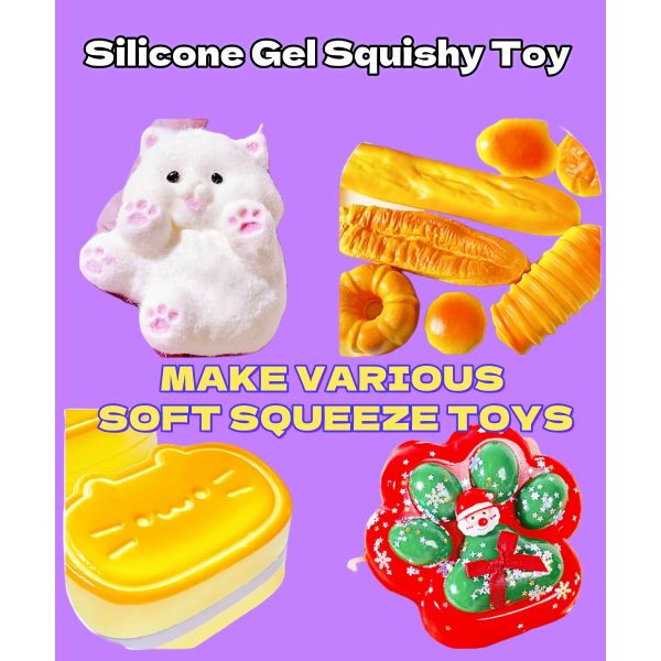 China Supplier Customized Squishy Texture 0 Hardness Squishy Silicone For Satisfying Stress Relief Toys