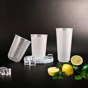 Wholesale 380ml 500ml 700ml Frosted PP Plastic Tea Cups Eco Friendly Disposable Cups from china suppliers
