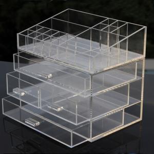 Wholesale Clear Acrylic Makeup Organizer Drawer Type Perspex Cosmetic Storage Box Plastic Makeup Box from china suppliers