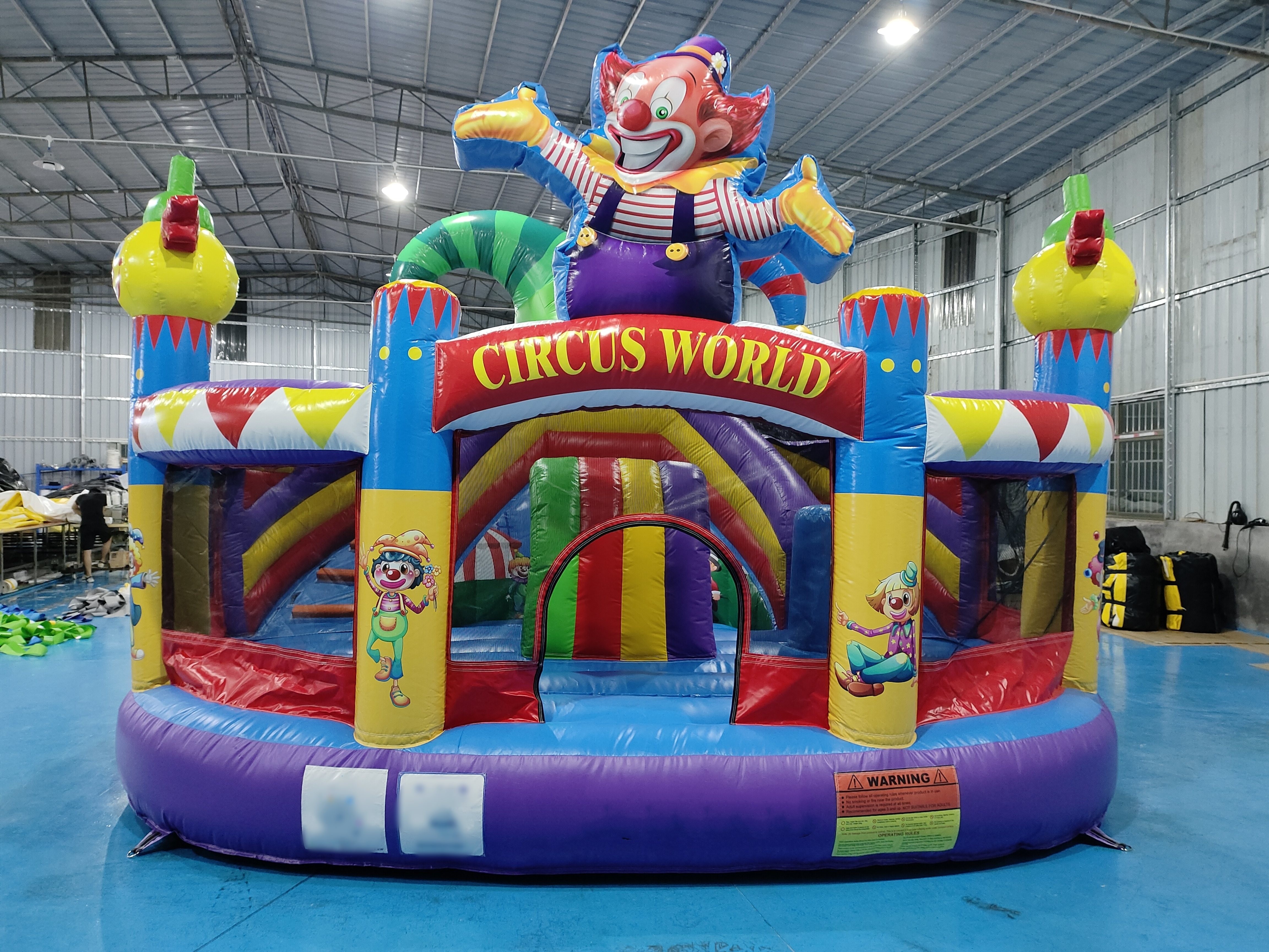 New Design Inflatable Castle Inflatable Bounce House With Slides Clown Circus Inflatable Combo For Party For Kids