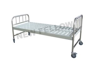 Wholesale Powder - coated Steel Manual Flat Medical Hospital Beds with 5 Inch Silent Rubber Caster from china suppliers