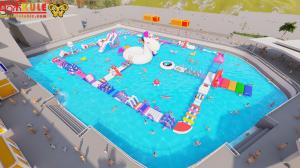 Wholesale Rainbow Inflatable Water Obstacles Airtight Commercial for Park from china suppliers
