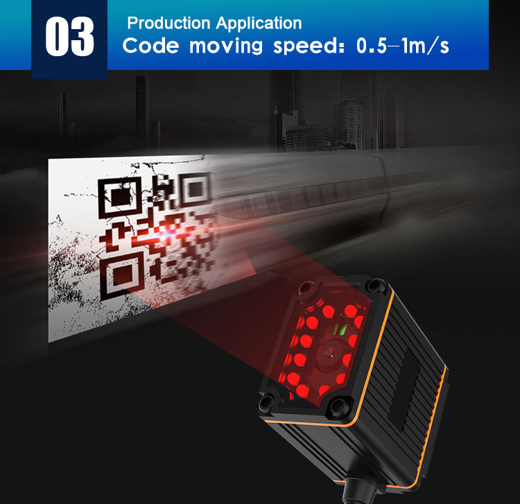 IP65 1D 2D Industrial Fixed Barcode Scanner RS232 Ethernet Port