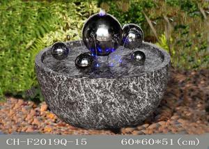 Wholesale Blue White Polyresin Ss Ball Led Fountain Garden Decoration from china suppliers