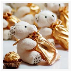 Wholesale New creative promotion gift product wedding gift plush bear candy bag organizer from china suppliers