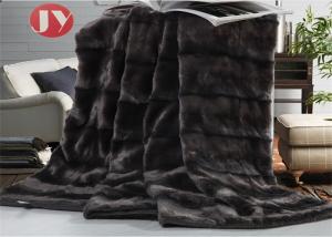 Wholesale PV Plush Fur Blanket Home Hotel Luxury Faux Fur Oversized Throw Soft Cozy Brushed For Bed Coach from china suppliers