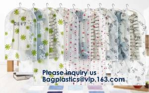 Wholesale Vinyl Garment Suit Bag With Pocket,Printed Zipper Garment Clothing Fodable Bag,Side Zipper Clothes Cover Travel Storage from china suppliers