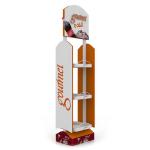 Modern Free Standing Display Stand Wooden Food Display Stand For Grocery