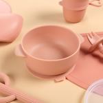 FDA Approved 100% Silicone Weaning Set , Microwave Safe Baby Feeding Sets