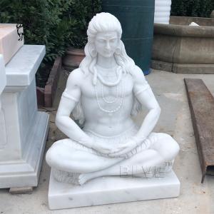 Wholesale Marble Shiva Statue White Stone Buddha Sculpture Hindu God Home Decor from china suppliers