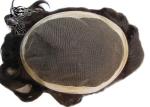 Male Natural Straight French Lace Toupee , Human Hair Replacement Systems