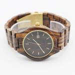 Japan calendar quartz movement fashion zebra wood wahches with your logo