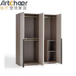 Bedroom Furniture Modern light grey wardrobe Closet Design with Clothes Hanger