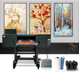 Wholesale 24inch A1 60CM I3200 Heads Roll To Roll UV DTF Sticker Printer Machine from china suppliers