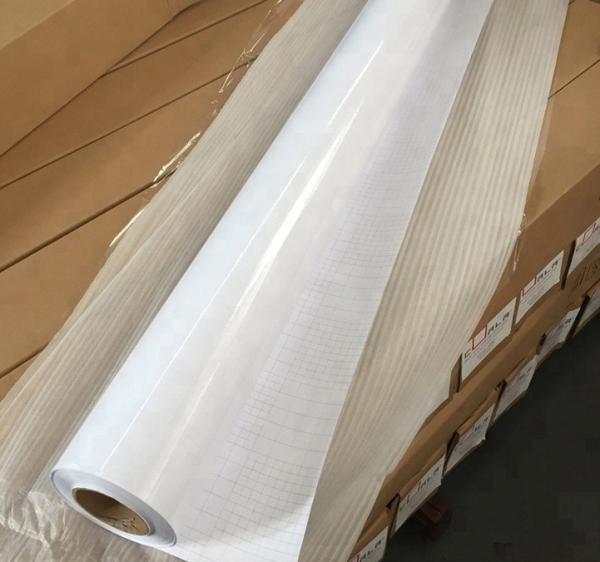 White Sparkle Cold Lamination Film Self Adhesive For Indoor / Outdoor Advertisin