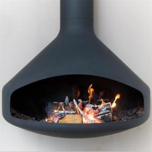 Wholesale 800mm Hanging Indoor Heaters Ceiling Mounted Suspended Wood Burning Fireplace from china suppliers