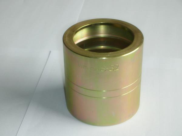 Yellow Steel Zinc Plated Hydraulic Hose Ferrule Fittings For Multispiral Hose R9