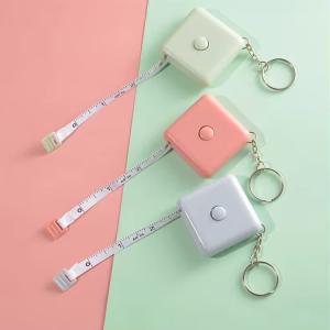 Wholesale 1.5m Portable Keychain Mini Tape Measure For Health And Fitness 60 Inch Square Plastic Measuring Tape With Your Logo from china suppliers