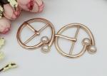 Embellishment Metal Shoe Clips With Pearl 45*50MM Suitable For Bags , Clothes