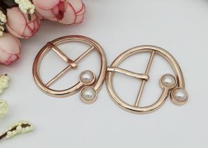 Wholesale Embellishment Metal Shoe Clips With Pearl 45*50MM Suitable For Bags , Clothes from china suppliers