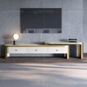 Wholesale Popular style Marble Top Metal Frame TV Stand 83kg Polished Grey Color from china suppliers