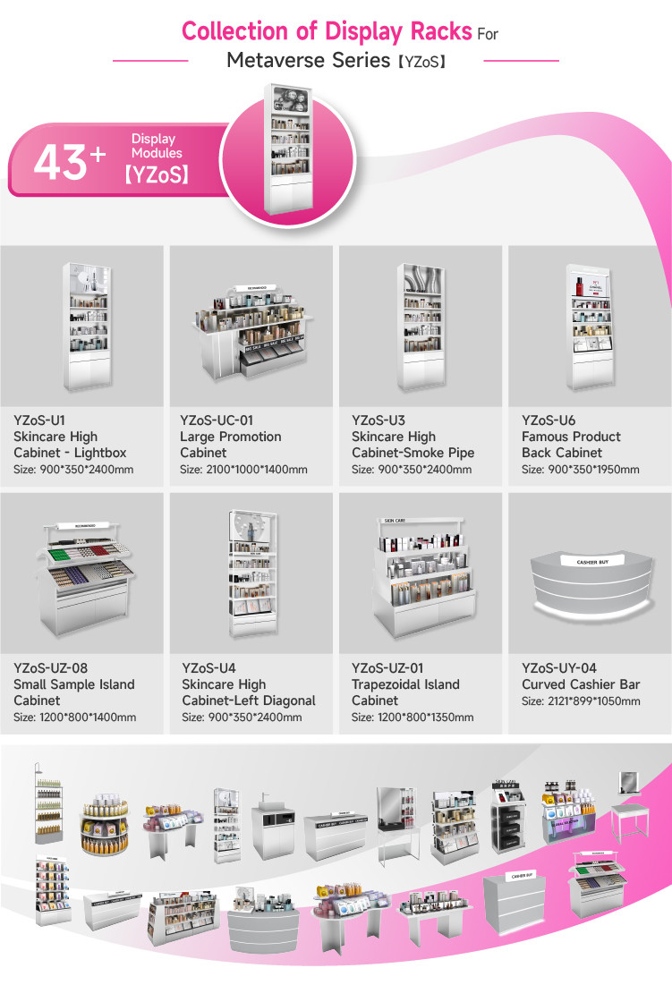 Cosmetic Display Cabinet Multi Layer Adjustable Display Rack For Retail Store Design And Customized Shop Decoration