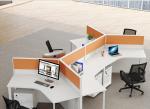 Acrylic Office Workstation 6 Person Cluster Workstation 2000mm 1500mm