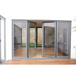 Double Glazing Tempered Glass Door Aluminium Frame , Restaurant Swing Doors