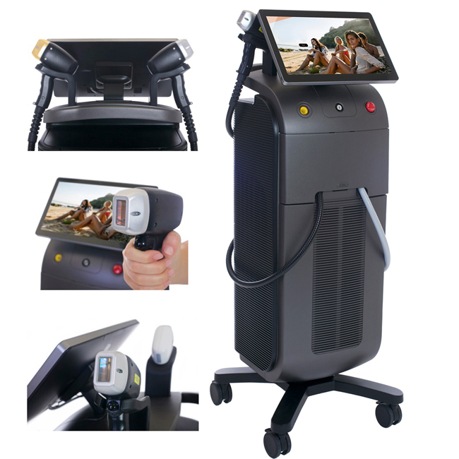 High speed vacuum Diode Laser hair removal Ice 755nm 808nm 1064nm 4 wavelengths diode laser lazer hair removal