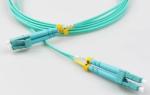 2.0mm Multimode Fiber Patch Cord , LC LC Om3 Patch Cord Aqua