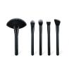 Buy cheap Luxury 5PCS Shiny Black Wooden Handle Private Label Foundation Fan Brush from wholesalers