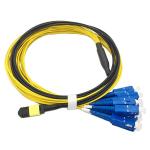 G657A1 Fiber MPO Fanout Cable UPC / APC Polish Type 3D Interferometer Tested