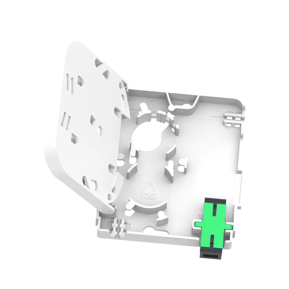1 Core SC APC Type Fiber Optic Face Plate for Indoor in FTTH Network 116*85*22mm Size