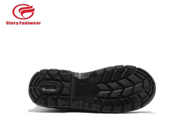 Tow Water Resistant Leather Steel Toe Work Boots Anti Skid Split Leather With
