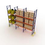 Blue Color Industrial Metal Storage Racks / Steel Warehouse Shelving