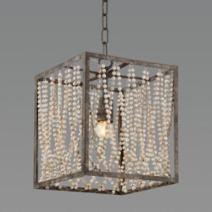 Wholesale Rectangular metal chandelier with Wood Bead Chandelier (WH-CI-43) from china suppliers