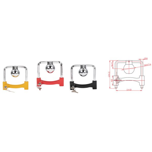 Trailer Lock Set and Connector Lock Essential Trailer Accessories for Yacht Car Trailers