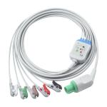 Hellige Compatible Direct-Connect ECG Cable and leadwires 5Lead AHA Grabber