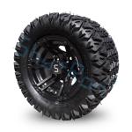 20*10-10 All Terrain Golf Cart Tires And Wheels Aluminum Alloy 10 Inch 4 PLY