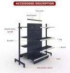 Single Side Wood Gondola Shelving Metal Wood Grain Supermarket Shelf