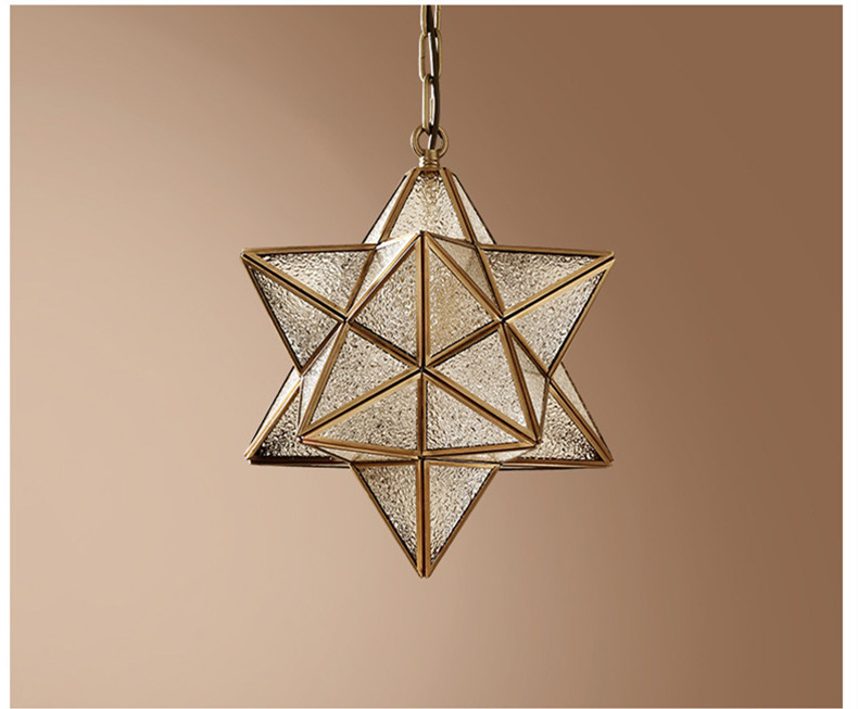 Nordic Led Pendant Lights Art Glass Start Geometric Pendant Lamp(WH-GP-170)