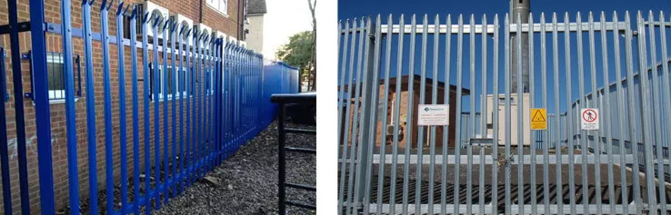 Galvanized Euro W Pale 70mm Steel Palisade Fencing 1.8*2.75m For Residential