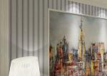 Removable Modern Striped Contemporary Wall Coverings for Bedding Room , 0.53*10M