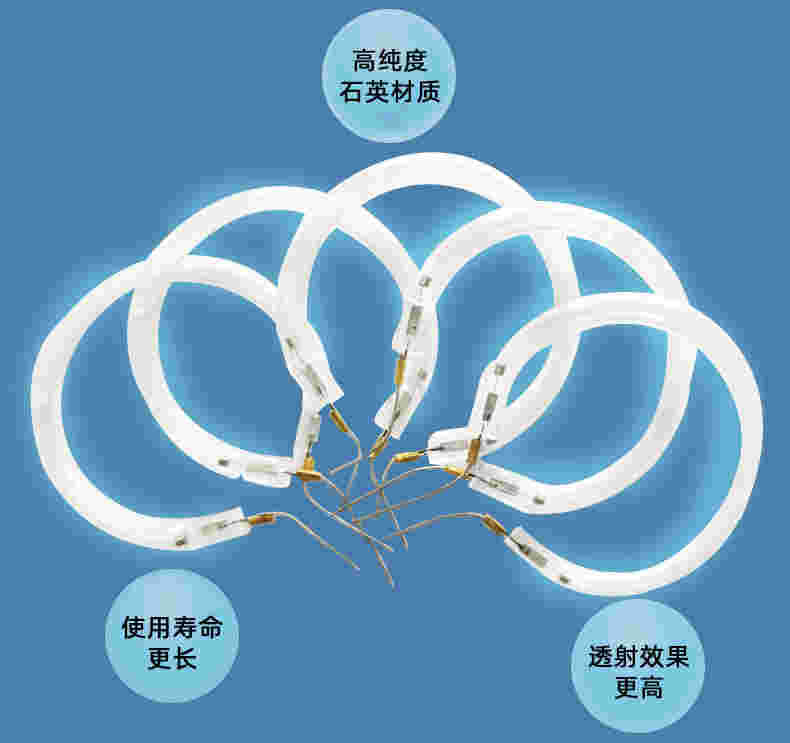 20000 Hours Cold Cathode UV Lamp 254 Nm Ring Type circle Pacifier