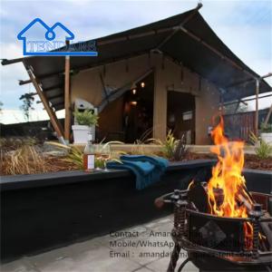 Wholesale Prefabricated Wooden Structured Hotel Tent Glamping Loft Safari Tent outdoor from china suppliers