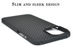 Plastic Ring Black Color Aramid Fiber Phone Case For iPhone 12 12 Pro