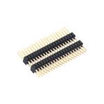 Breakable Male Straight Gold Plated Black Pin Header Connector 1-40p 2.54mm
